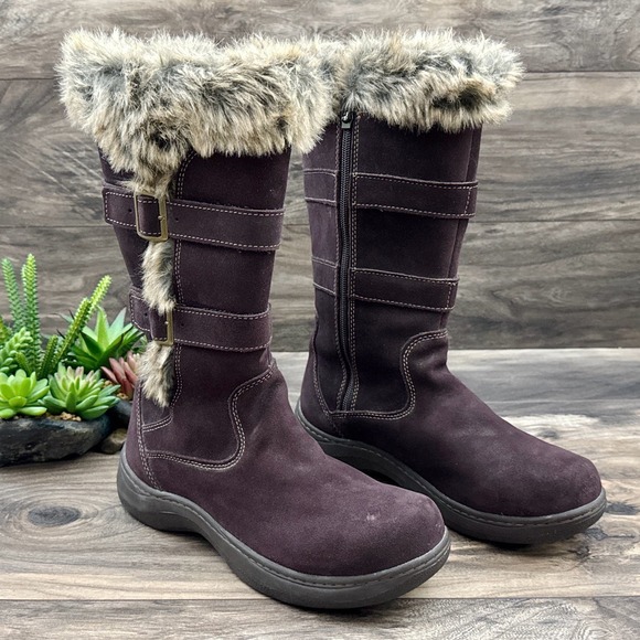 LL Bean Tek 2.5 Nordic Waterproof Insulated Tall Winter Boots Suede 8.5M - Picture 4 of 12